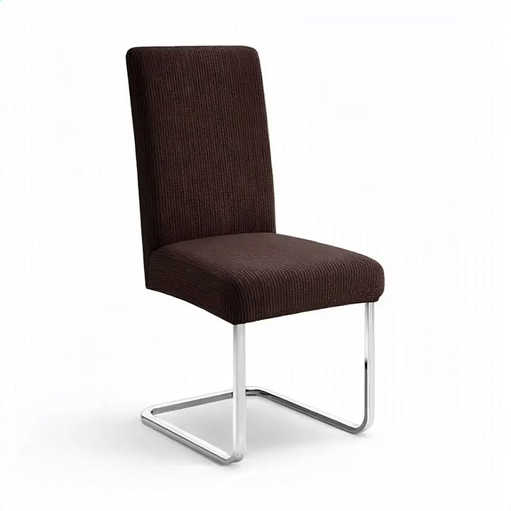 housse de chaise en jacquard juliette cafe vue 360°